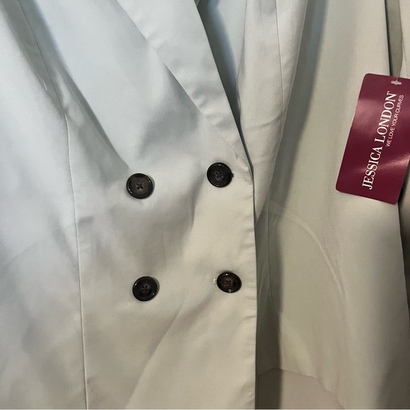 Business Casual Jessica London Double Breasted Two Piece Blazer Dress‎ Suit - Picture 8 of 9